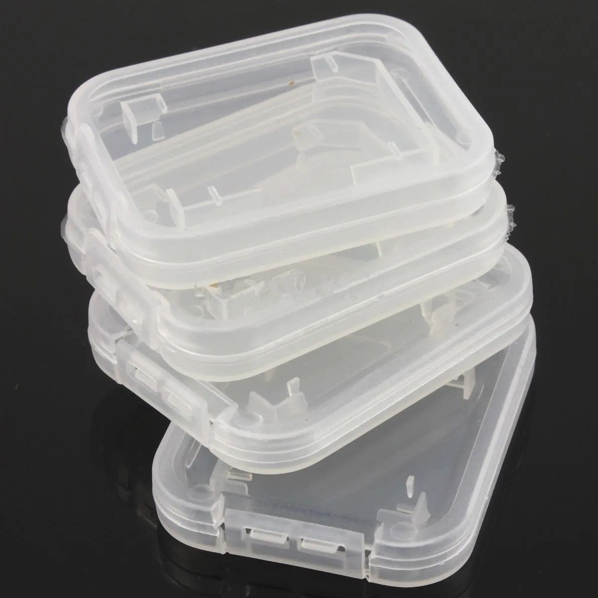 10PCS  Transparent Standard SD SDHC Memory Card Case Holder Box Storage Boxes