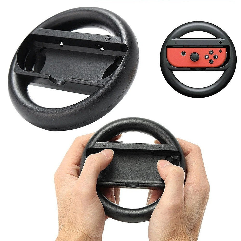 Steering Wheel for Nintendo Switch Mario Kart Red Blue JoyCon Controller 2-Pack