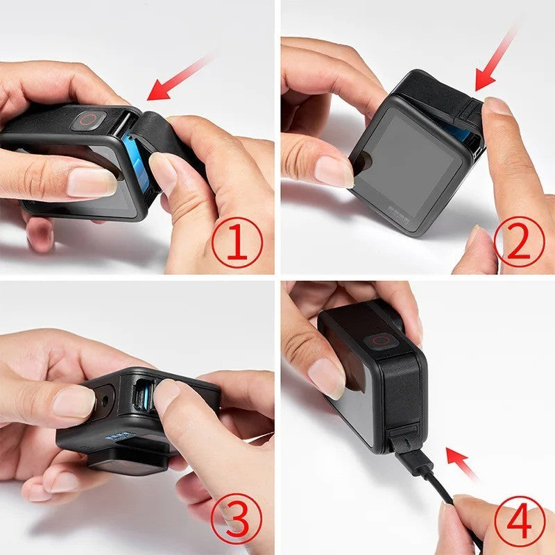 Camera Battery Side Cover Lid Door Charging Case for GoPro Hero 9 10 11 12 13