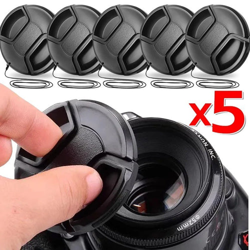 (Pack of 5) Lens Cap cover for Camera Lens 37/49/52/55/58/62/67/72/77/82/95 mm