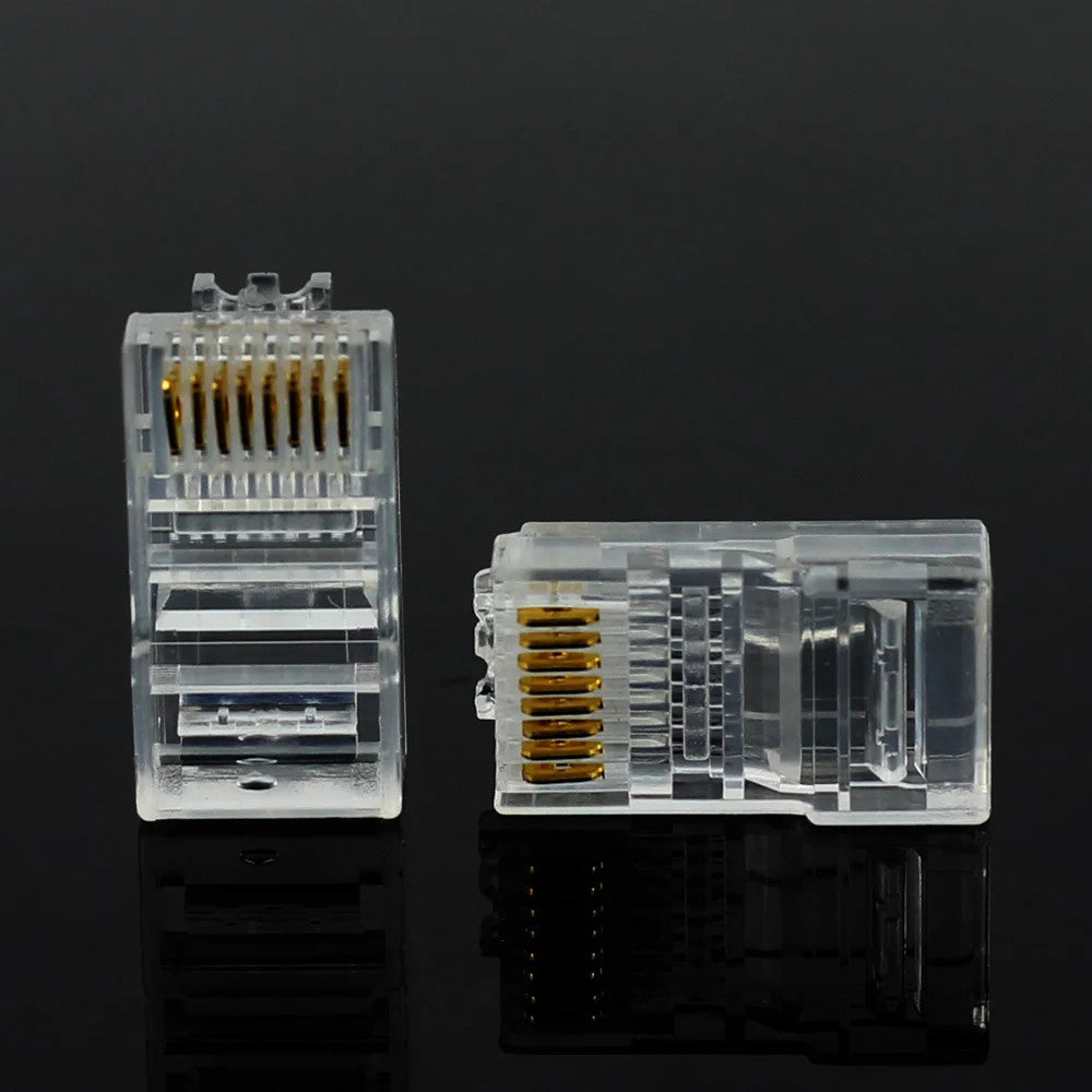 20-100PCS Ethernet Connector Cat5 Cat5e Modular Cable Plug Network LAN RJ45
