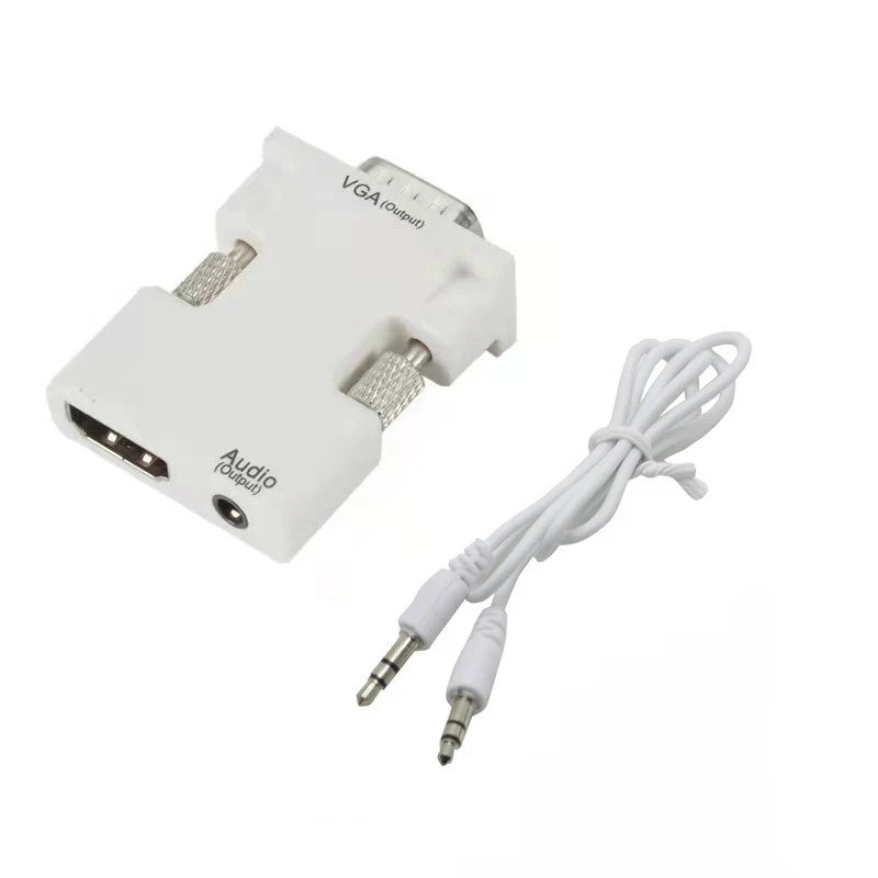 HDMI Female to VGA Male Video Adapter Converter Cable with Audio for PC TV Box