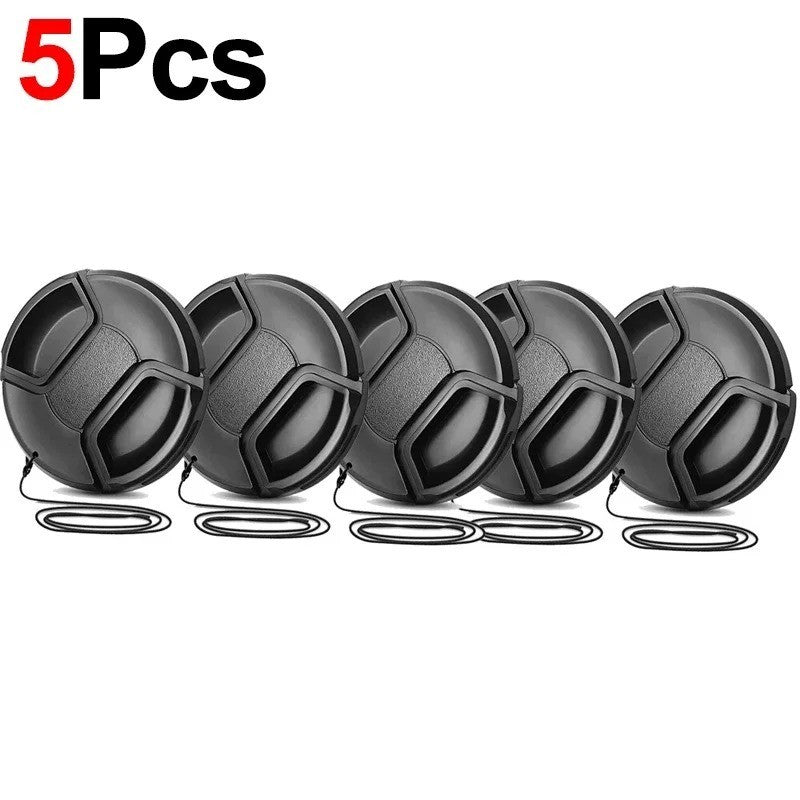 (Pack of 5) Lens Cap cover for Camera Lens 37/49/52/55/58/62/67/72/77/82/95 mm