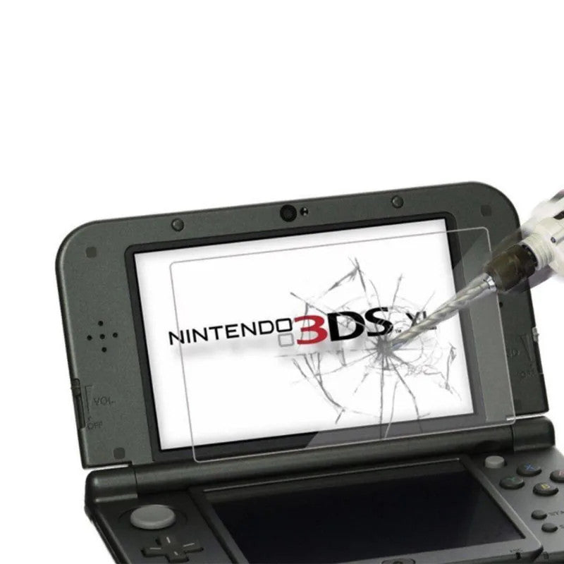 2x Top Glass Bottom PET Screen Protector Film Cover for Nintendo New 3DS XL LL