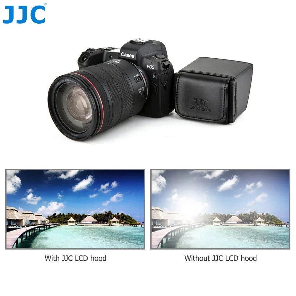 JJC LCD Hood Shade for 3.0" Fold Out Screen Canon Nikon Sony Camera Camcorder