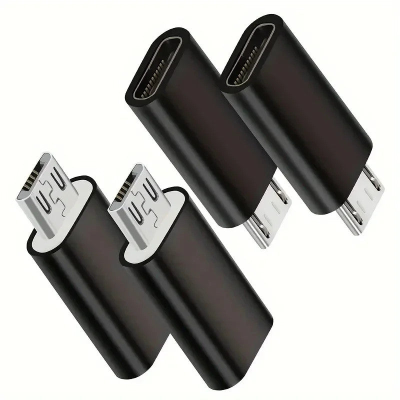 4x USB-C Female to Micro USB Adapter Converter High Speed Fast Data Sync Charge