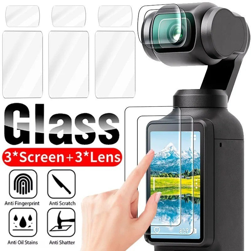 3 Pack Tempered Glass Lens Screen Protector For DJI Osmo Pocket 3 Accessories