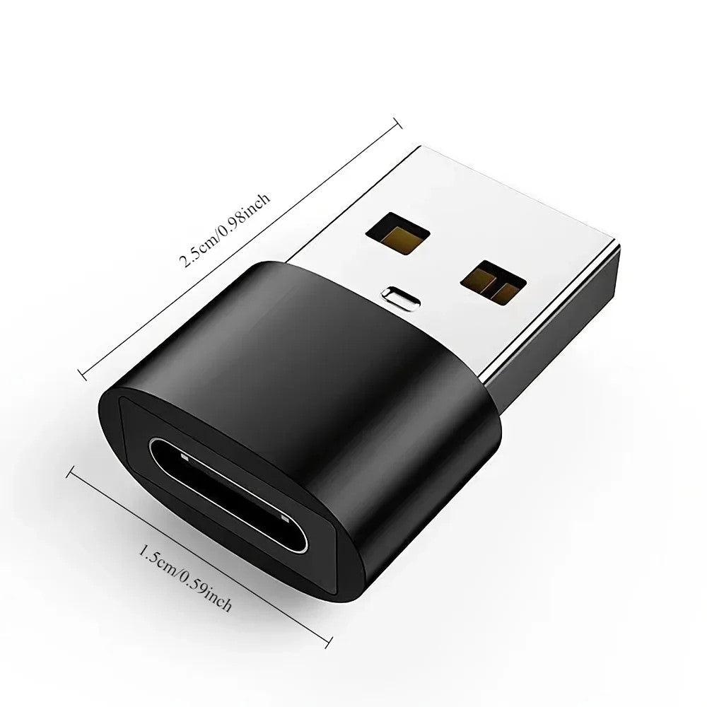 3x USB C to USB Adapter Fast Charging Converter Plug for iPhone Android Phone