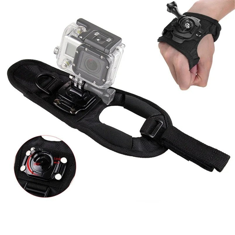 360° Rotating Hand Wrist Strap Mount for GoPro Hero DJI Action Insta360 SJCAM