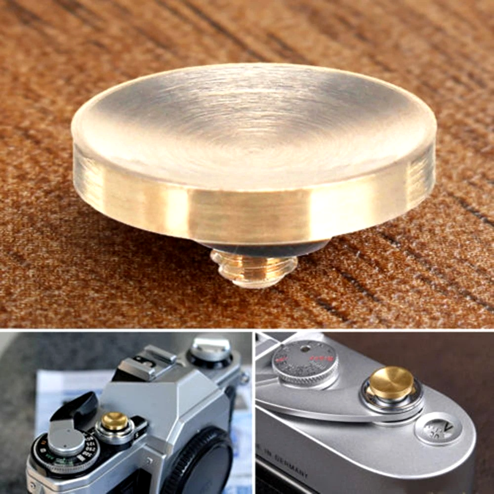 11mm Brass Concave Shutter Release Button for Fuji Fujifilm Leica Nikon Canon D