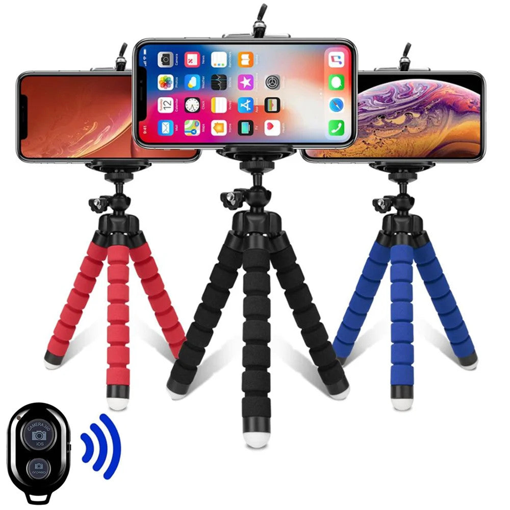 Mini Tripod + Remote For Smartphone Mobile Camera Holder Clip Stand Octopus