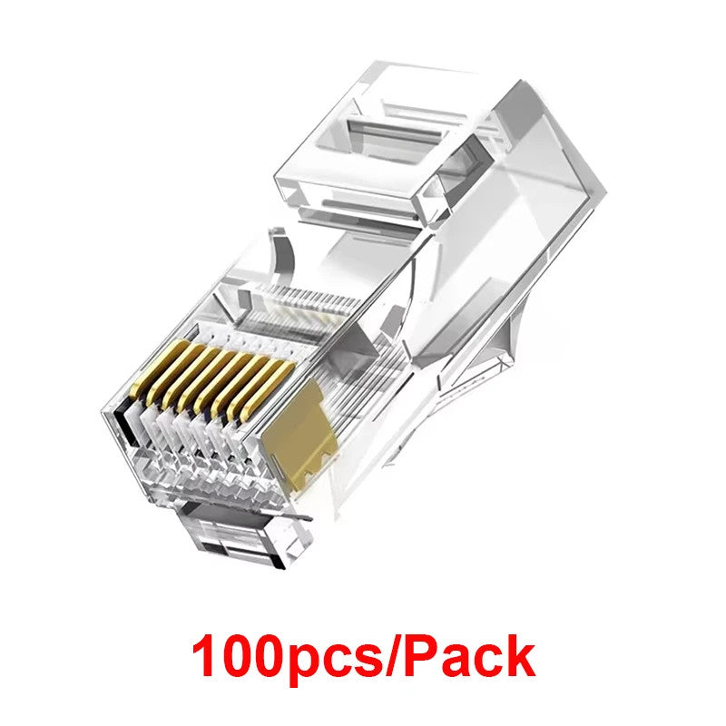 20-100PCS Ethernet Connector Cat5 Cat5e Modular Cable Plug Network LAN RJ45