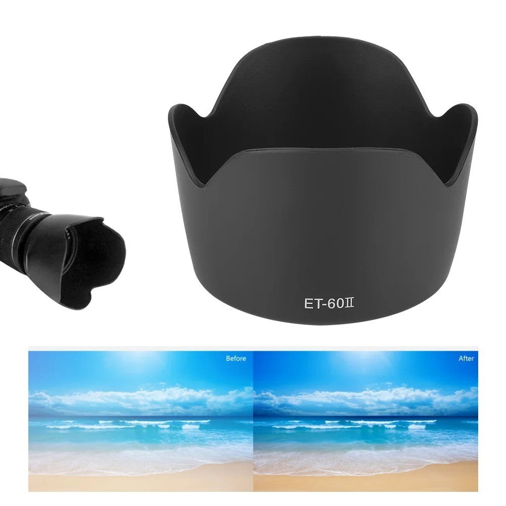 ET-60II Flower Lens Hood for Canon EF 75-300MM F/4-5.6 III EF-S 55-250mm f/4-5.6