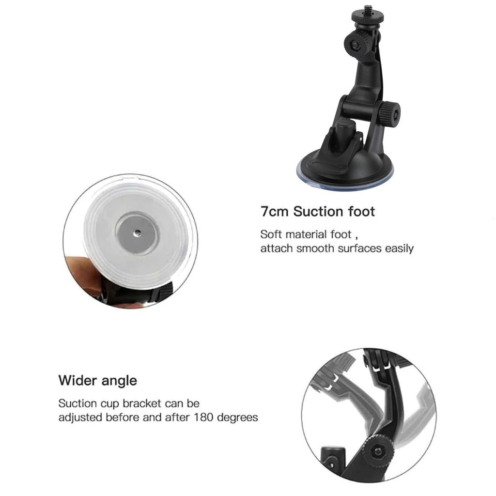 Extended Suction Cup Car Holder Mount Windshield Bracket for GoPro Hero Insta360