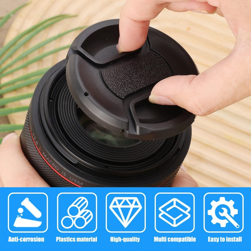 (Pack of 5) Lens Cap cover for Camera Lens 37/49/52/55/58/62/67/72/77/82/95 mm