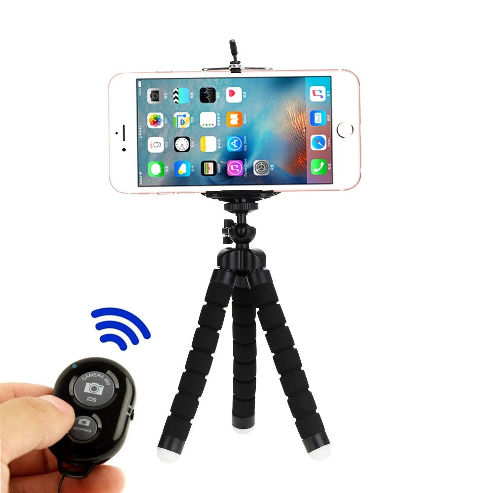 Mini Tripod + Remote For Smartphone Mobile Camera Holder Clip Stand Octopus