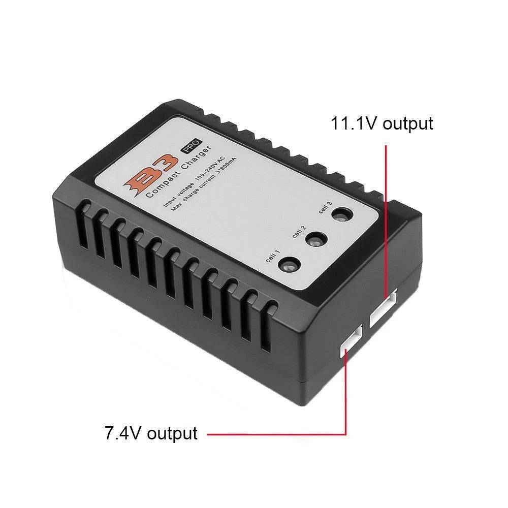 1/2 PCS B3 Battery Charger For LIPO 2s 3s 7.4v 11.1v Lithium Polymer Battery