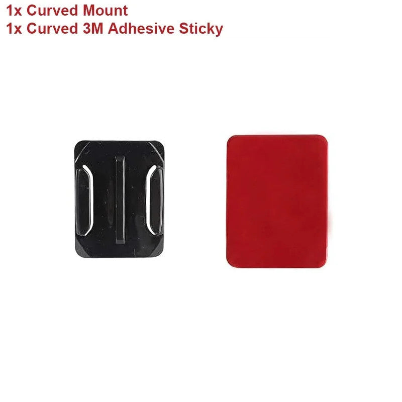 Adhesive Mount Kit Sticky Pads for GoPro Hero 13 12 11 10 9 Flat & Curved Helmet