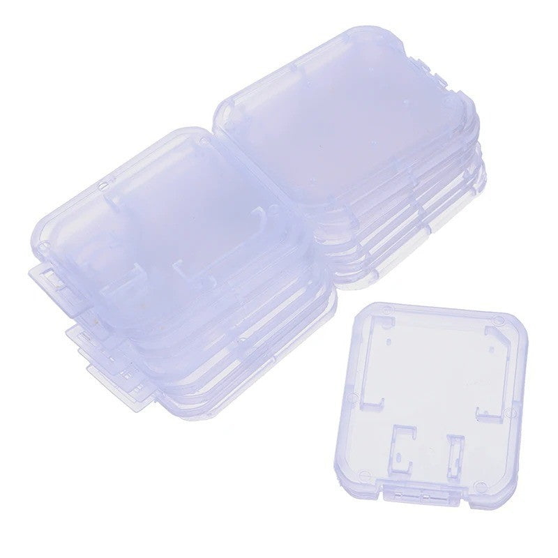 10 Pack Clear Micro SD SDHC Card Case Holder Box Hard Plastic Storage