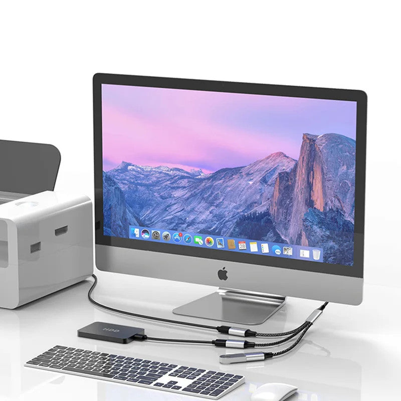 USB Cable Splitter Hub Multi Port Expander Adapter Dock Power Charging Extender