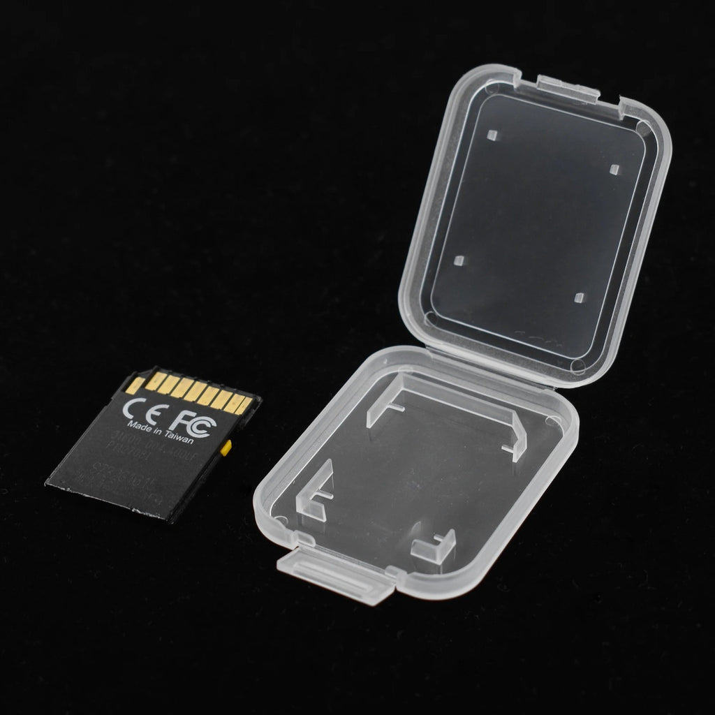 10PCS  Transparent Standard SD SDHC Memory Card Case Holder Box Storage Boxes