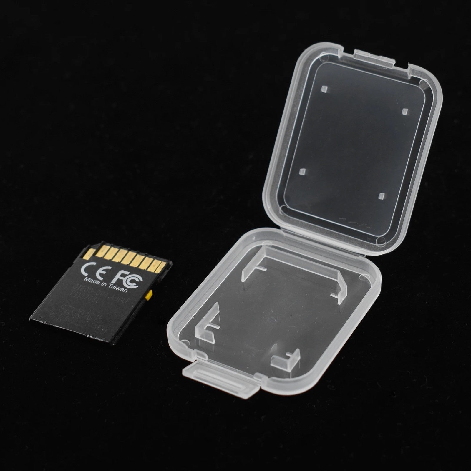 10PCS  Transparent Standard SD SDHC Memory Card Case Holder Box Storage Boxes