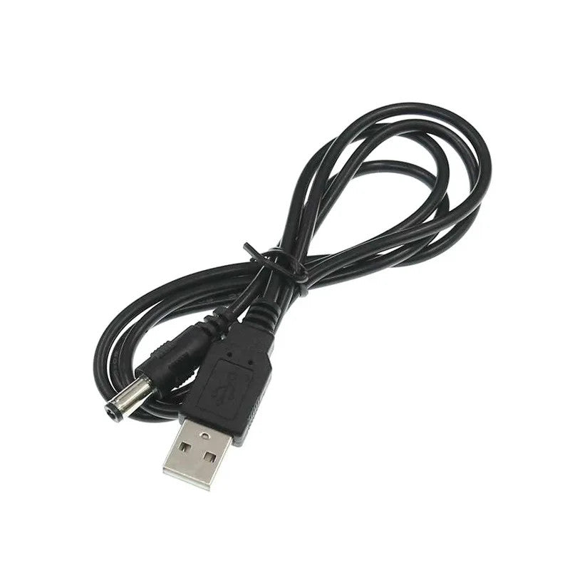 USB to DC 5.5x2.1mm Power Cable 5V Round Jack Charging Wire Router Cord Adapter