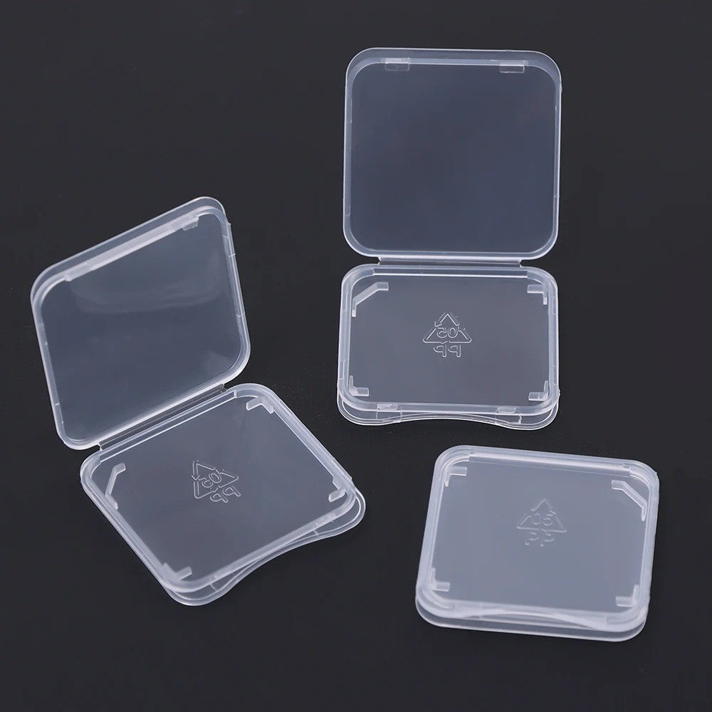 20X SD Card Holder Transparent Plastic Standard SD SDHC Memory Case Storage