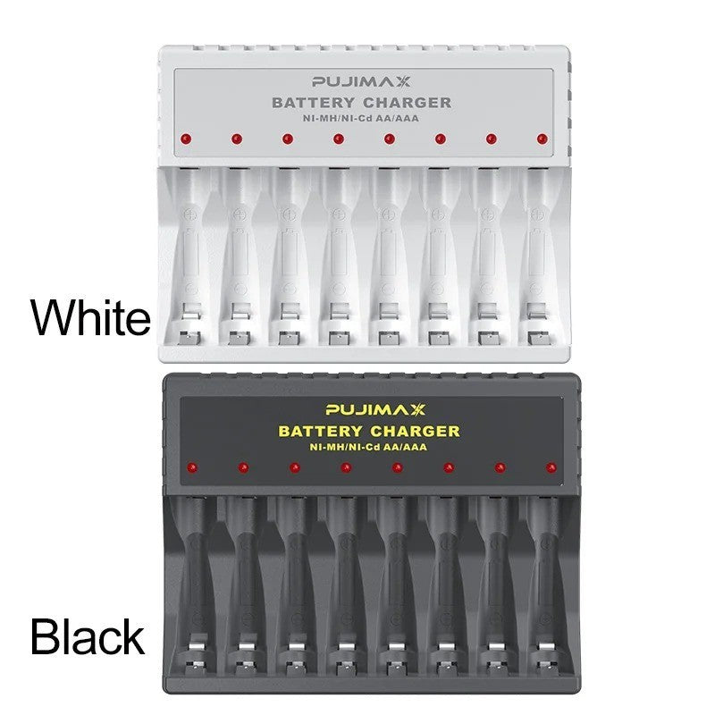 8 Slot Battery Charger For Ni-MH Ni-CD AA AAA Rechargeable Batteries Fast Charge