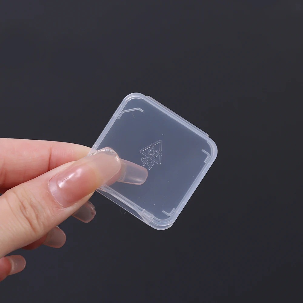 20X SD Card Holder Transparent Plastic Standard SD SDHC Memory Case Storage