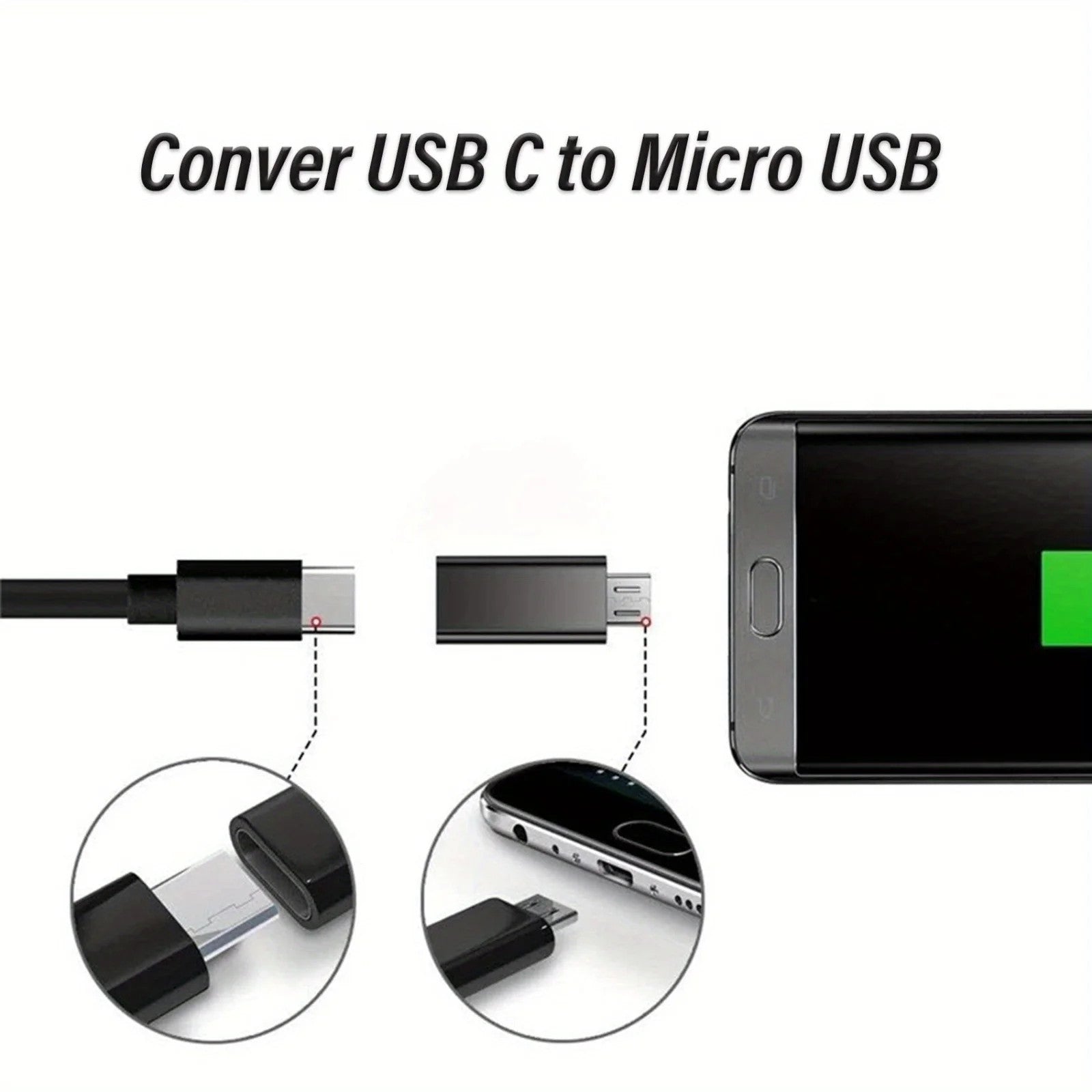 8 Pack USB 3.0 USB C to USB C Male Adapter OTG Micro USB Converter For Phone PC