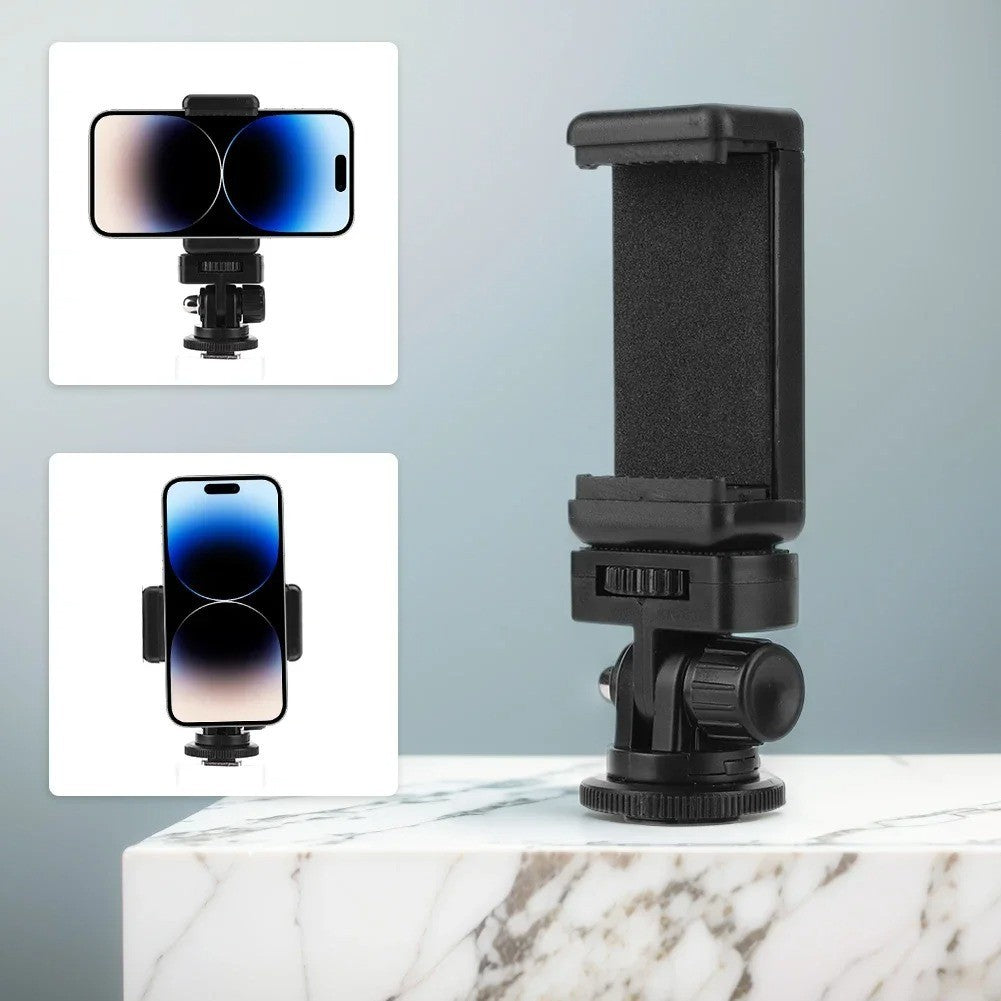 Phone Holder Hot Shoe Mount Adapter Kit for Cellphone DSLR Mirrorless Camera