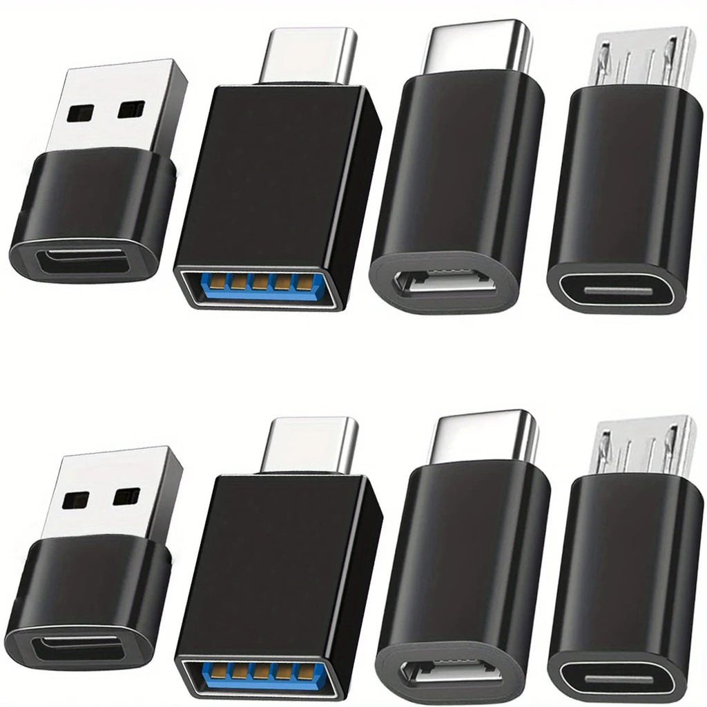8 Pack USB 3.0 USB C to USB C Male Adapter OTG Micro USB Converter For Phone PC