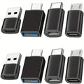 8 Pack USB 3.0 USB C to USB C Male Adapter OTG Micro USB Converter For Phone PC
