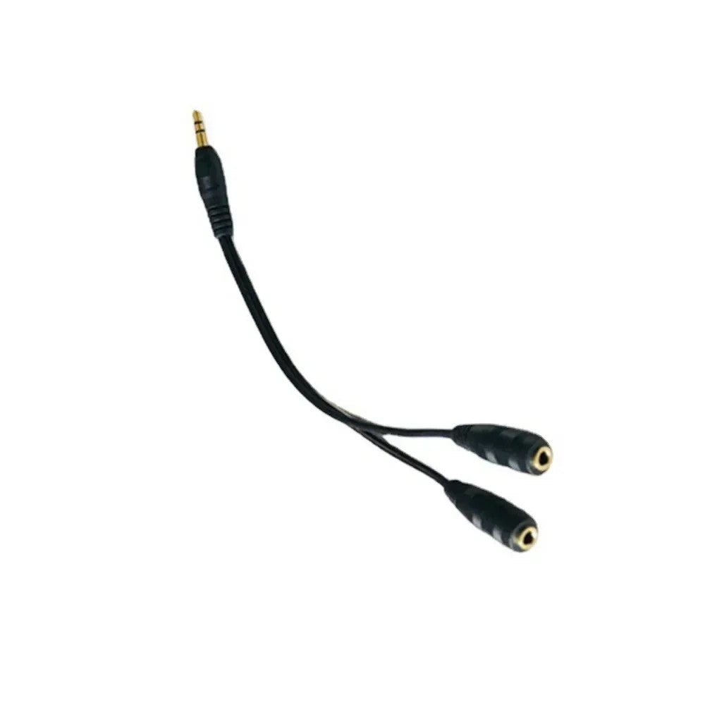 Dual Headphone Adapter 3.5mm Y Splitter Audio Cable Male to 2 Female PC Aux Cord
