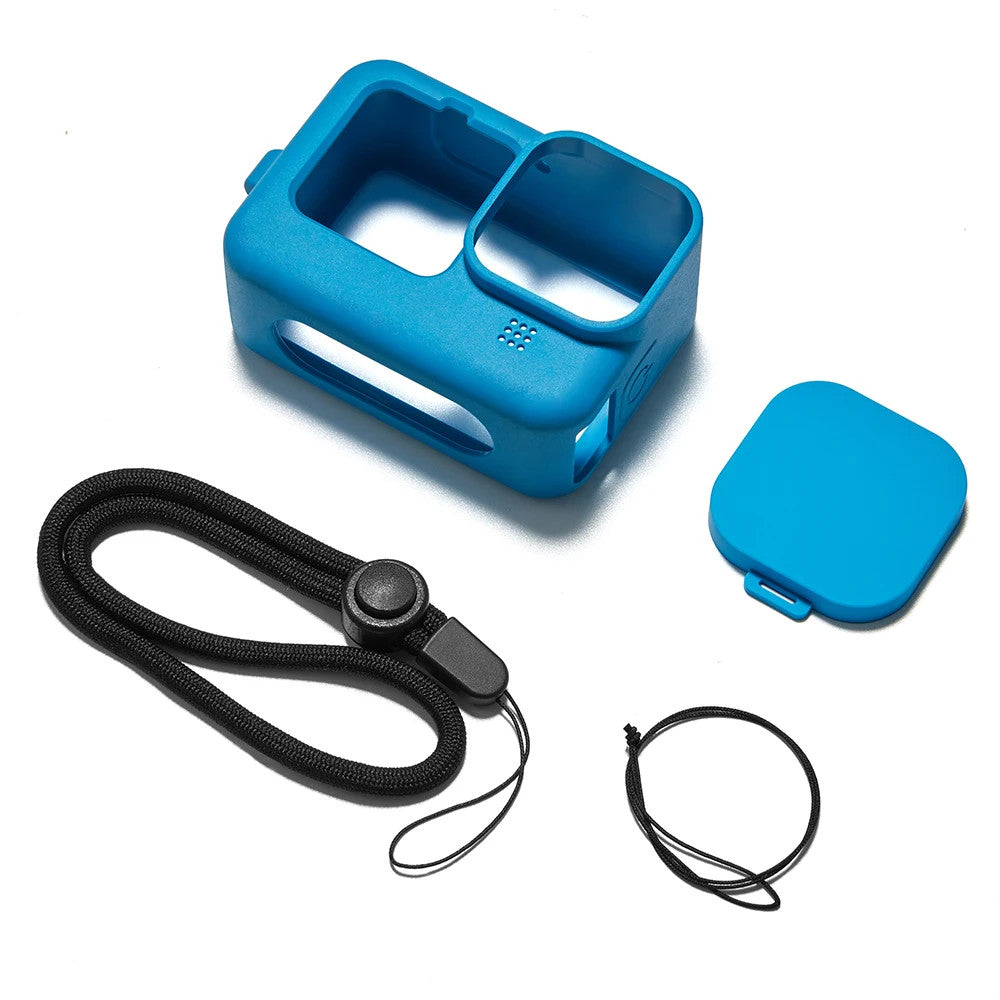 Silicone Camera Case + Lens Cap + Lanyard Cover for GoPro Hero 9 10 11 12 13