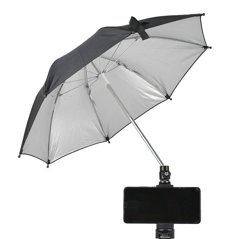 Black Camera Umbrella Sunshade Rain Holder Protector Hot Shoe Interface Black