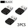 3x USB C to USB Adapter Fast Charging Converter Plug for iPhone Android Phone