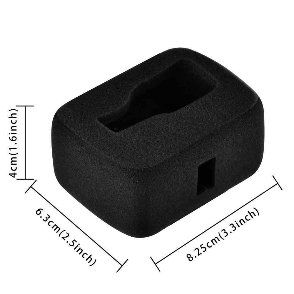 2-Pack Windslayer Cover Housing Frame Case for Gopro Hero 8 Black, Reduces Wind