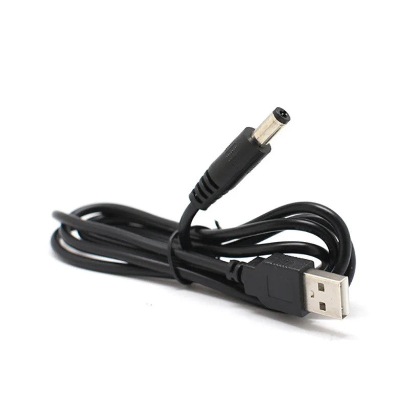 USB to DC 5.5x2.1mm Power Cable 5V Round Jack Charging Wire Router Cord Adapter