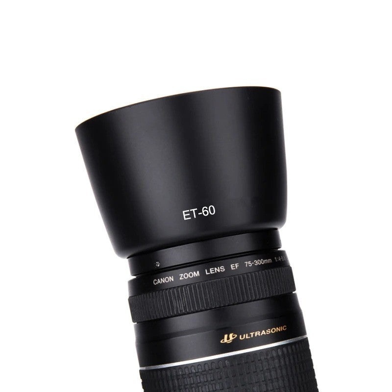 ET-60 Lens Hood For Canon EF 75-300mm f/4-5.6 III II USM 90-300mm f/4.5-5.6 ET60