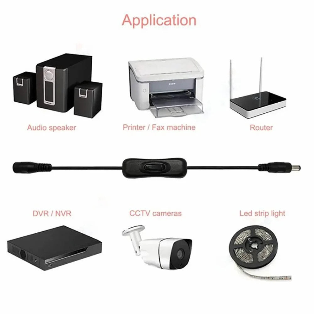 USB DC Male to Female Extension Cable with On Off Switch Toggle Cord LED Lamp