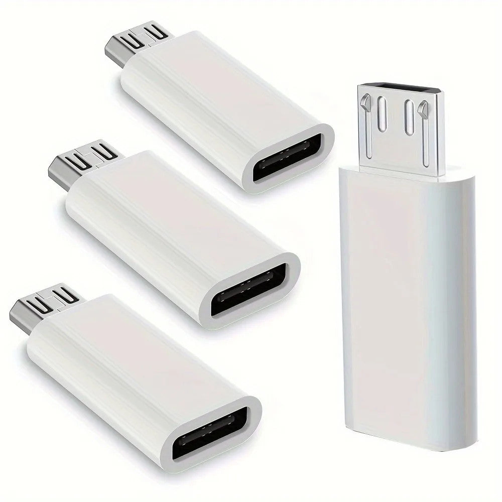 4x USB-C Female to Micro USB Adapter Converter High Speed Fast Data Sync Charge