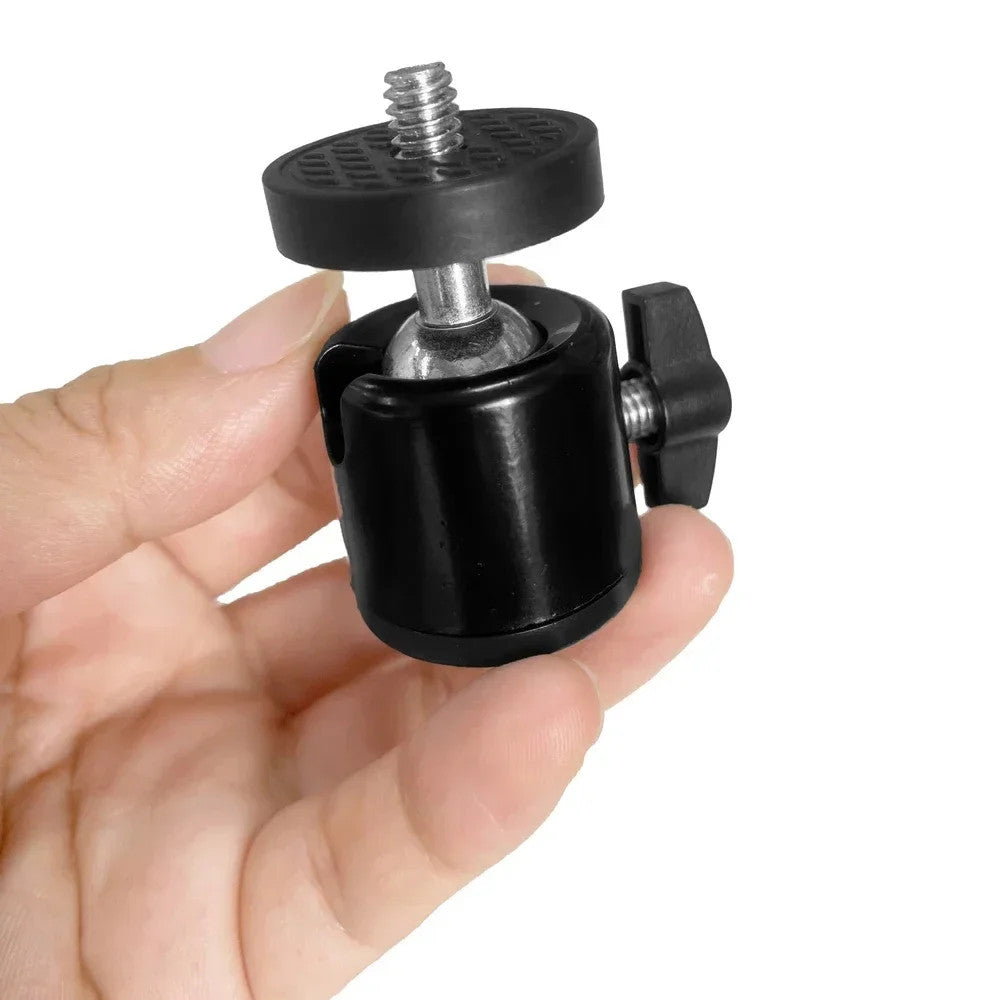 Hot Shoe 1/4 Tripod Mount Ball Head Adapter With Lock For DSLR LED Flash