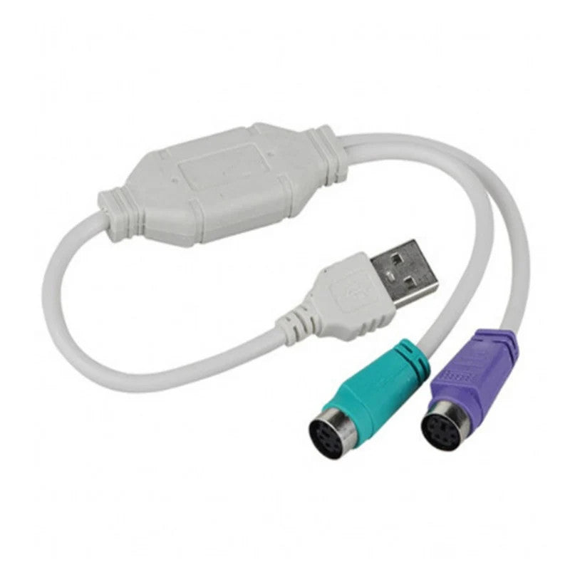 USB to Dual PS/2 Female Splitter Cable Adapter Converter for Keyboard Mouse PC