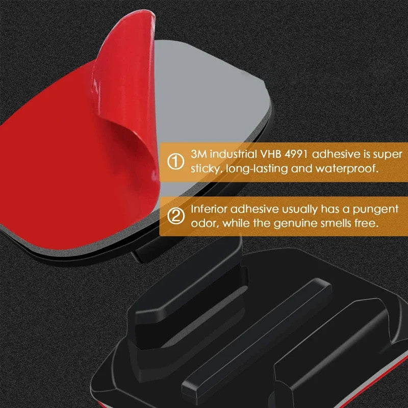 Adhesive Mount Kit Sticky Pads for GoPro Hero 13 12 11 10 9 Flat & Curved Helmet