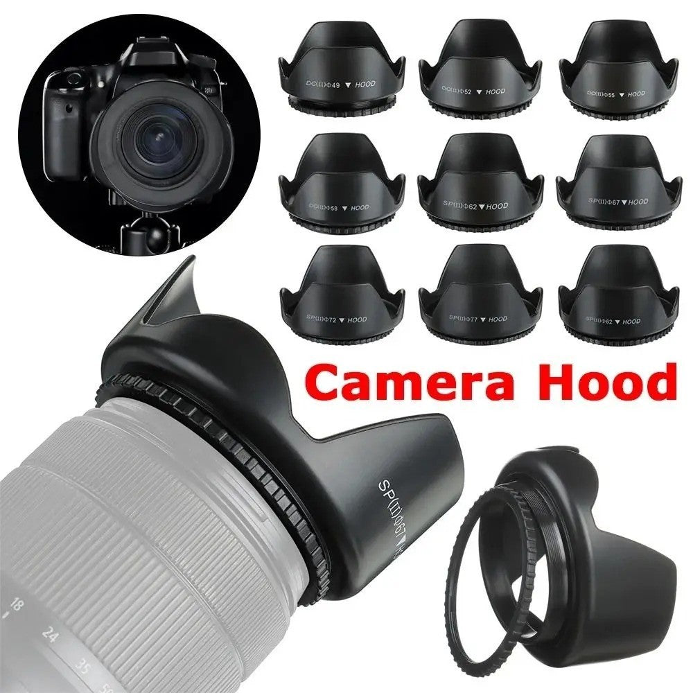 Universal Petal Screw-in Lens Hood Lens Shade 49/52/55/58/62/67/72/77/82/86/95mm